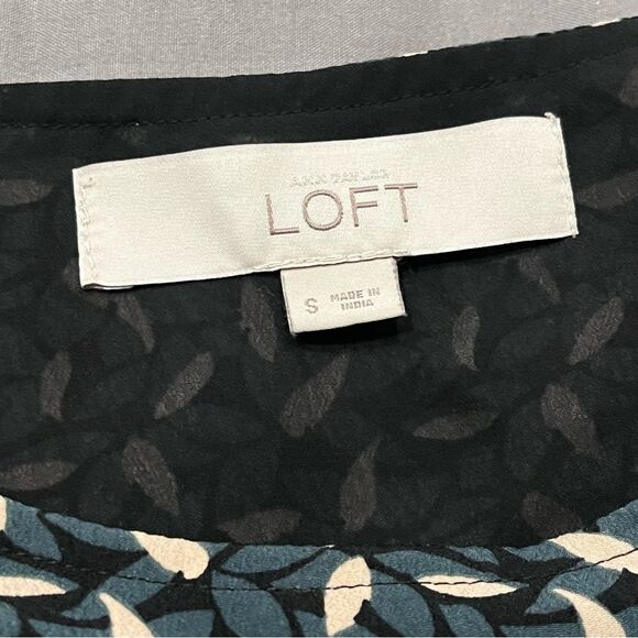 Ann Taylor Loft Green Leaf Print Sleeveless Dress Size Small - Picture 5 of 7